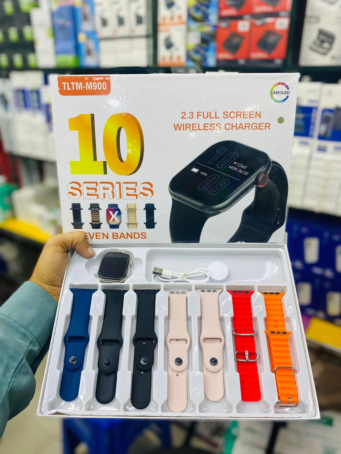 (TLTM- M900) Series 10 Smart Watch With Seven Straps , Amoled Display