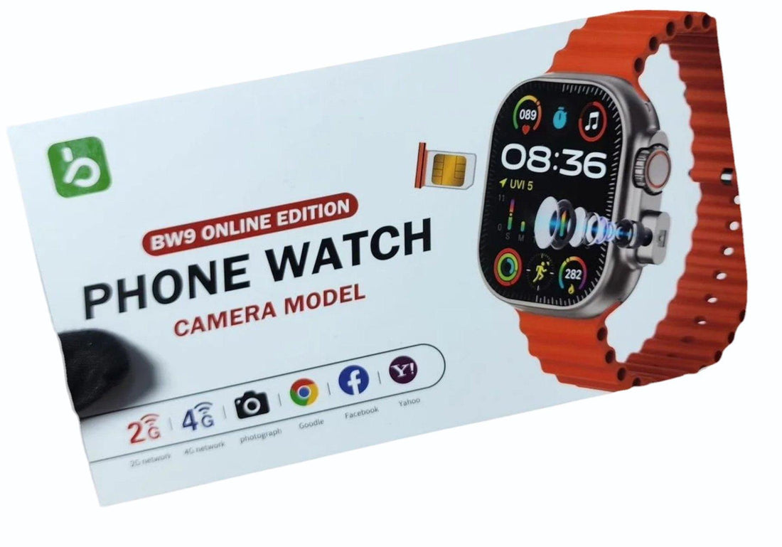 BW9 SIM 4G Smartwatch with Camera and Charger